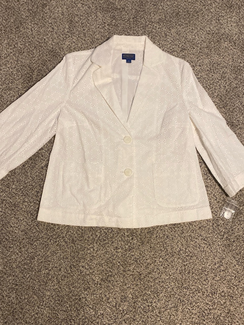 Pendleton White Textured Women's Blazer